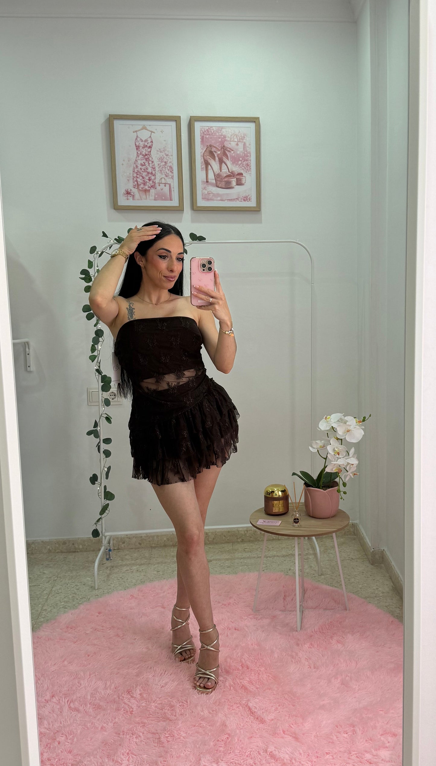 FALDA Y TOP ENCAJE