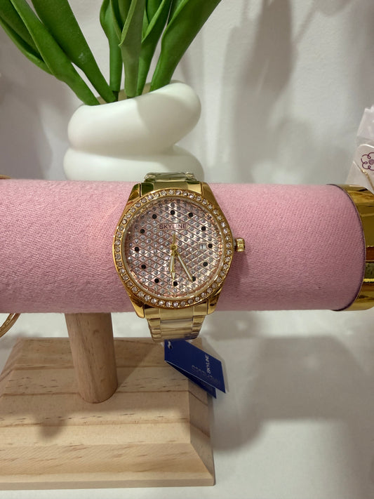 RELOJ ORO ACERO INOXIDABLE