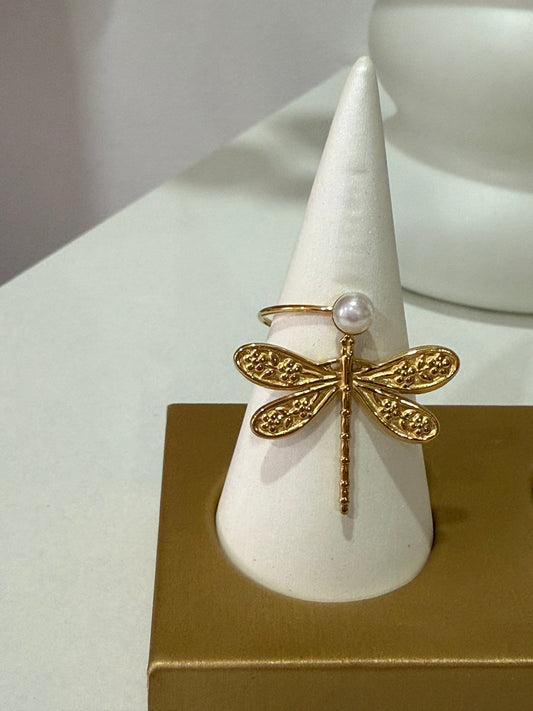 ANILLO LIBÉLULA acero inoxidable ajustable