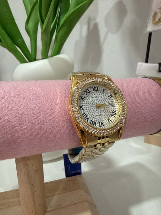 RELOJ ORO ACERO INOXIDABLE