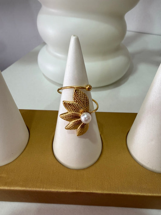 ANILLO MEDIA FLOR acero inoxidable Ajustable